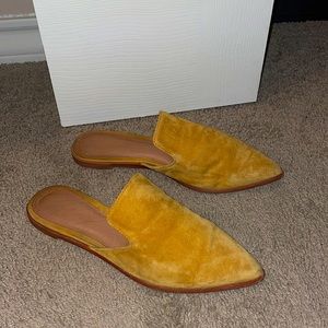 Madewell Mustard Yellow Mules